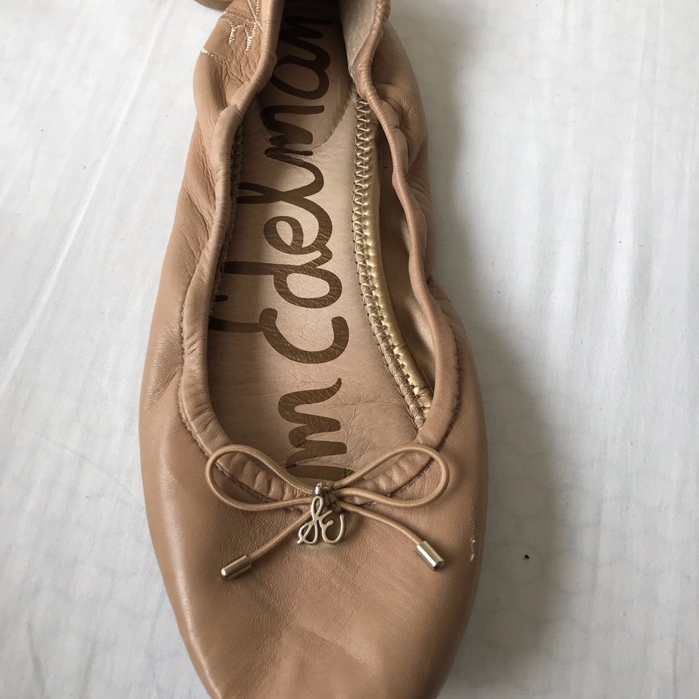 SAM EDELMAN TAN BALLET FLATS — SIZE 7